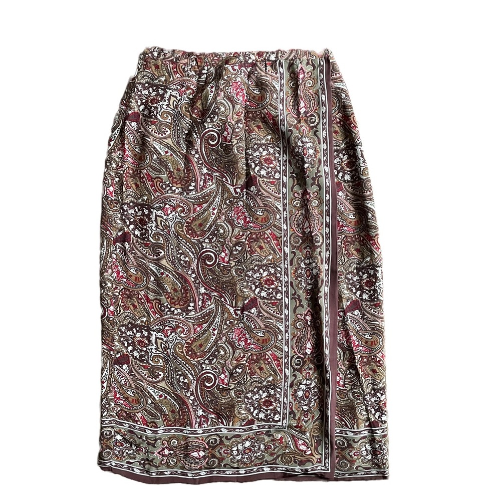 Women's Brown Maxi Silk Skirt